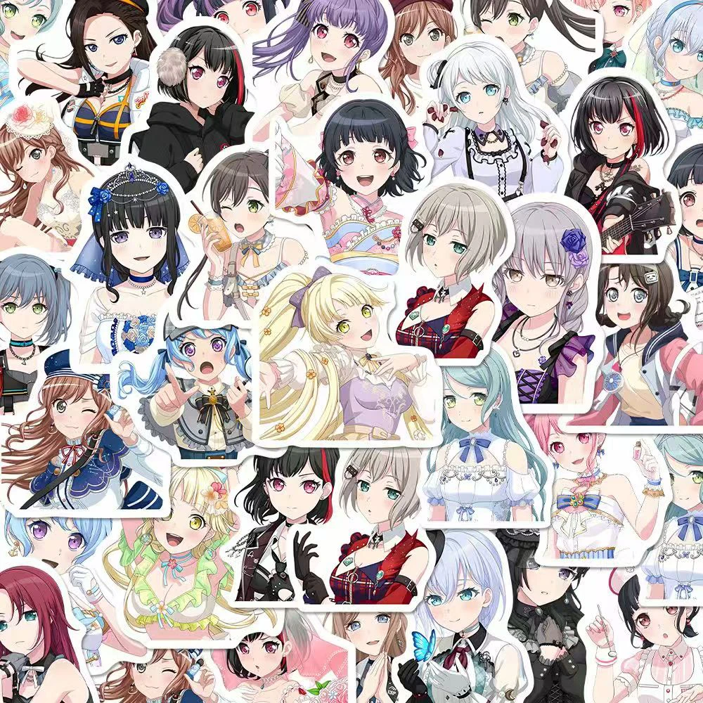 10/30/64pcs Kawaii Girls BanG Dream Stickers Toyama Kasumi Anime Sticker Hanazono Tae Rimiri Saya Yamabuki Arisa Ichigaya Decals