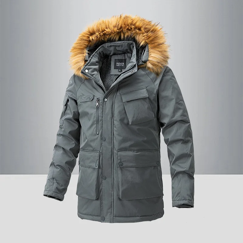 2024 Winter Jacket Men Thicken Fleece Jackets Man Streetwear Windbreaker Parkas Coat Coldproof Cotton-padded Male Outerwear