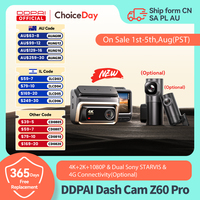 2025 New DDPAI 4K Dash Cam Z60 Pro Support Rear and Interior Car Camera SONY STARVIS2 678 Sensor  5GHz Wi-Fi ADAS 4G DVR