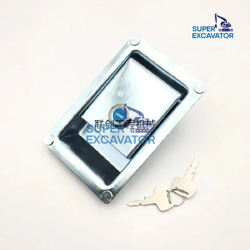 For Yuchai YC85 YC135 YC210 YC230-8 lock cylinder Side door lock side cover lock Excavator accessories