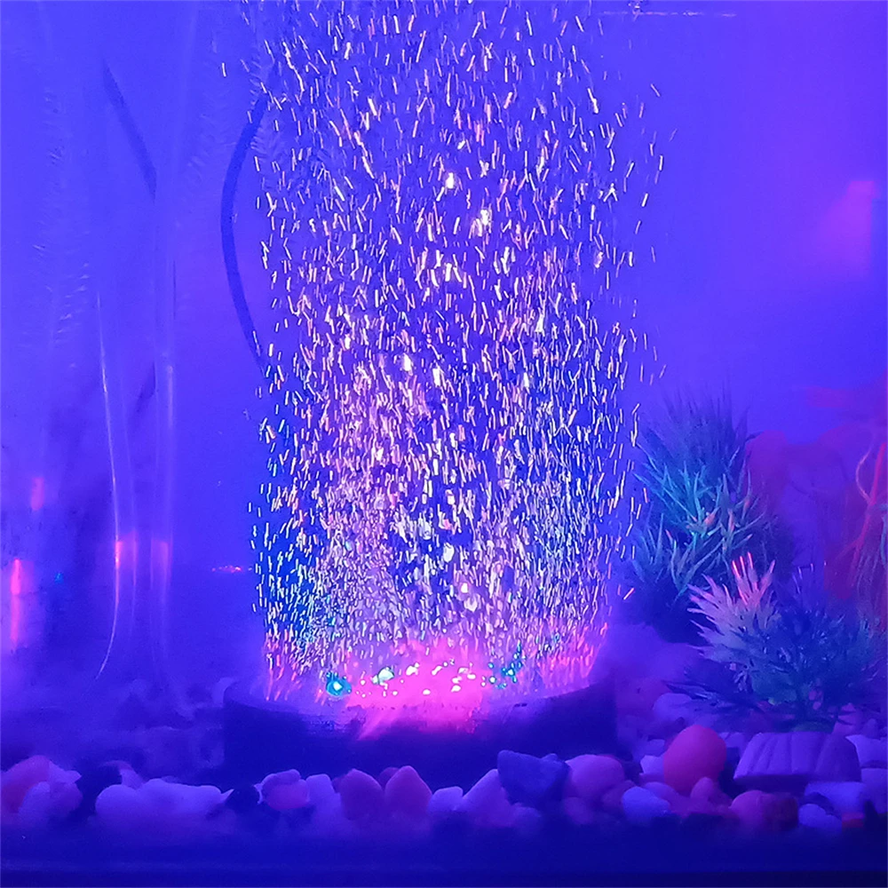 Imagem -06 - Aquário Air Bubble Led Light Controle Bluetooth App 36leds Subaquática Fish Tank Lamp Ip68 à Prova d Água Luzes de Decoração