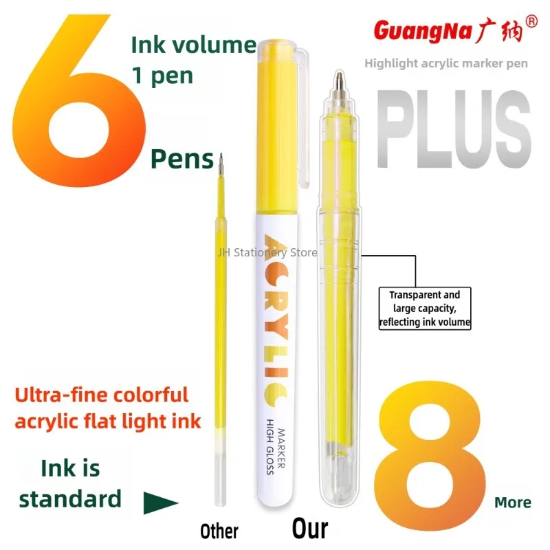 GUANGNA 168/12 Colors Direct Liquild Acrylic Gel Pen Large