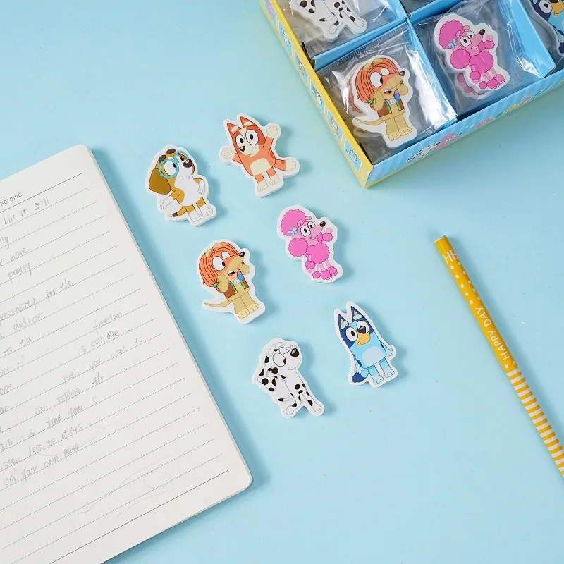 Bluey Bingo Stationery For Learning Anime Figure Model Primary School Students Pencil Eraser School Supplies Gift For Children