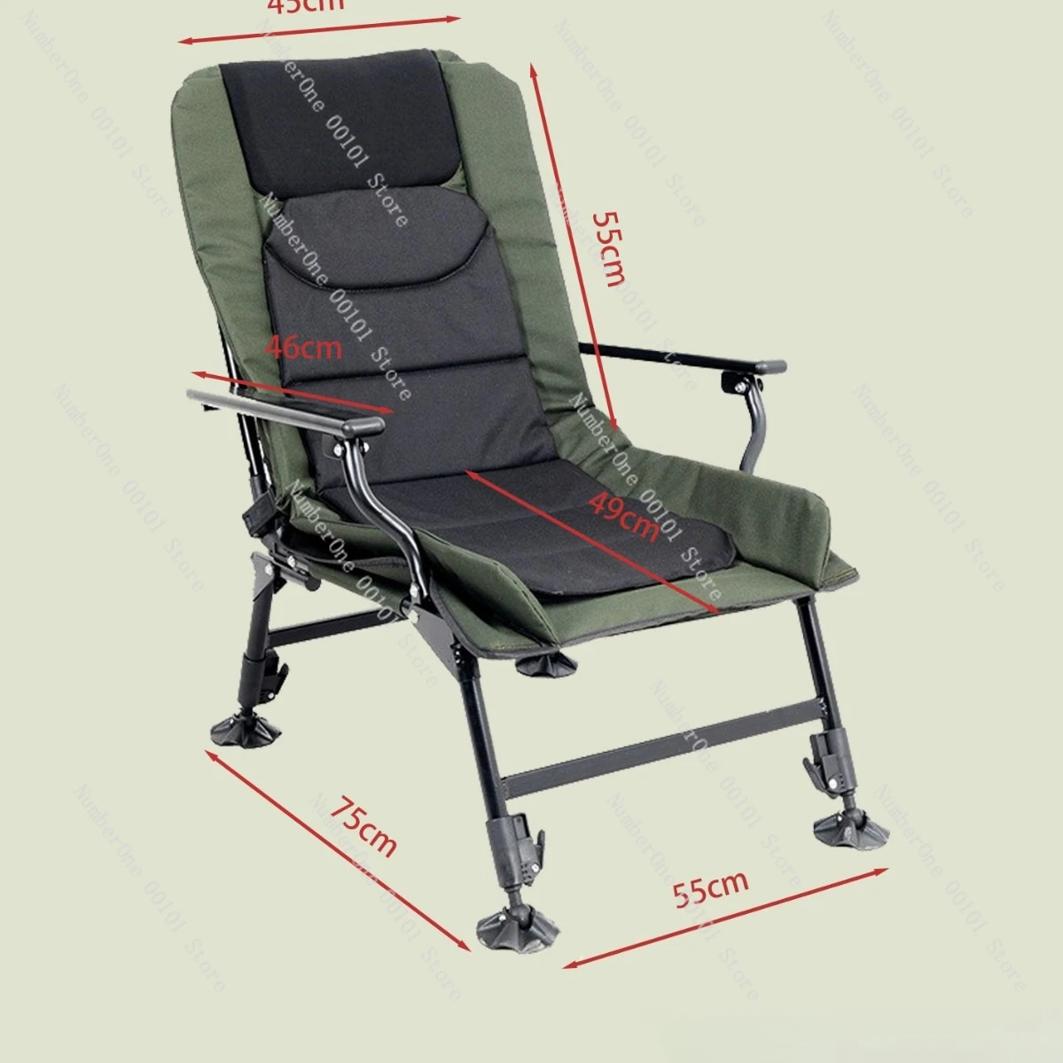 All-Terrain Folding European Fishing Chair Multifunctional Fishing Chair Folding Recliner
