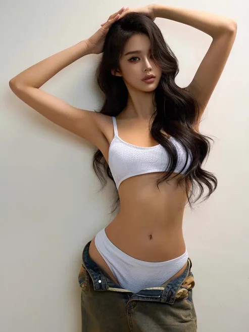 

Sexy Bikini Swimsuit Women's White Trendy Beach Photoaphy e Hotpot Underwater Sports Yoga Fitn Fans Supplies