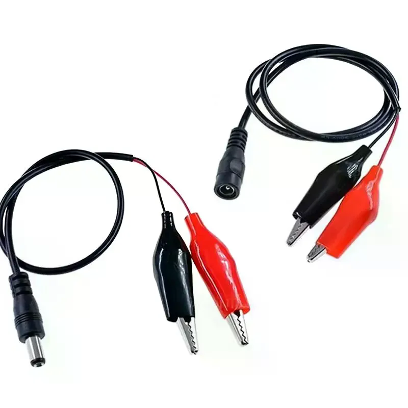 /PFU/Alligator Clip To 1 Male Or Female DC Power Plug Connector Adapter DC 5.5*2.1mm Clips Crocodile Test Leads 2