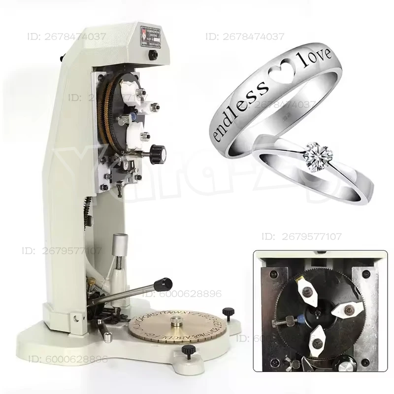 SL-810 Double Sided Dial Ring Engraver Alphanumeric Standard Letter Block Stamper Metal Engraving for Ring Insides Engraving