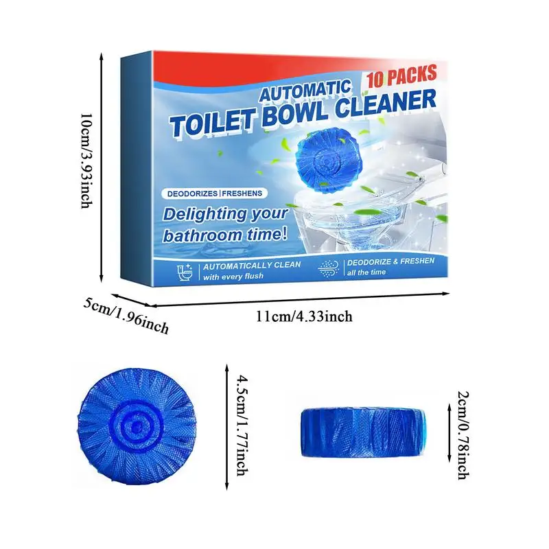 Toilet Bowl Cleaner Tablets 10Pack Bathroom Cleaning Supplies Bathroom Toilet Tank Cleaner Effective Quick Foaming Action For view 6
