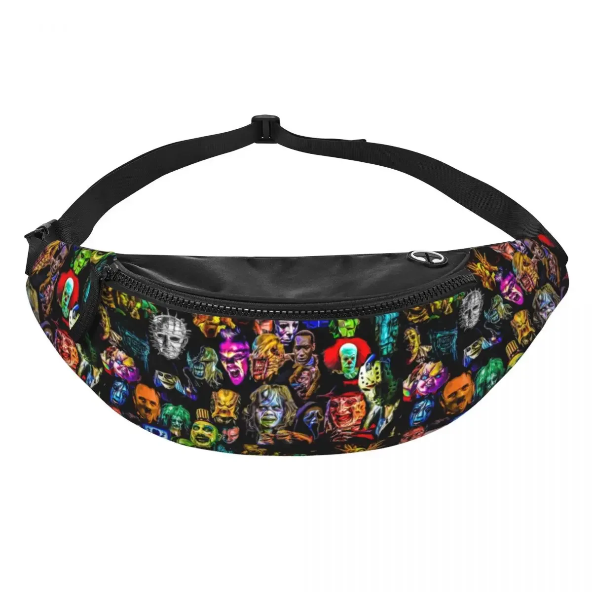 Cool Horror Movie Baddies Legends Fanny Pack for Traveling Men Women Chucky Jason Crossbody Waist Bag Phone Money Pouch