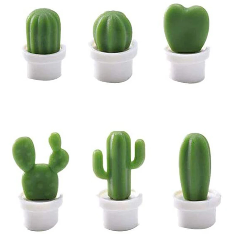 Cactus Refrigerator Stickers Magnetic Suction Message Note Photo Fixed Home Decoration Creative Thumbtack Student Stationery