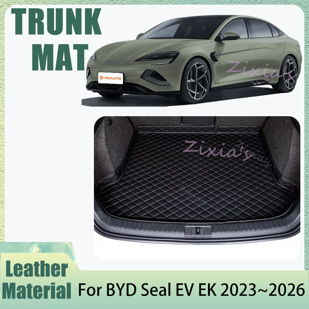 Kofferraummatte für BYD Seal EV EK 2023~2027 2024 2025 2026 Auto Leder Kofferraumabdeckung Kratzschutz Kofferraummatte Pad Schutzmatte Innenraumzubehör