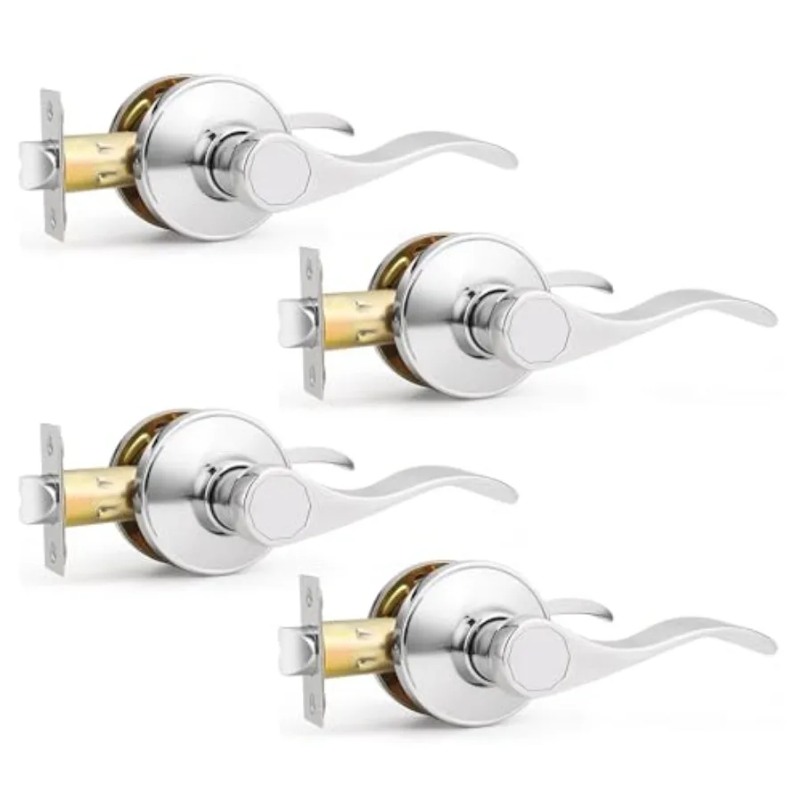 

Interior Door Handle Lever Chrome Door Handles Passage Door Lever Handle, Closet Door Handle Interior Keyless Door Handle for H