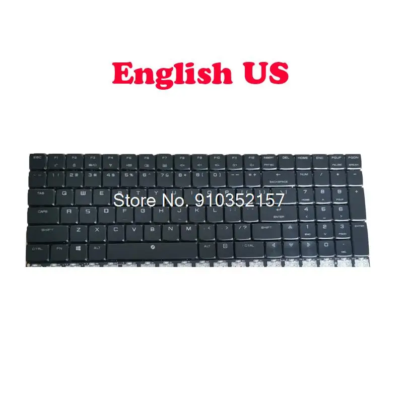 Black Laptop Backlit Keyboard For Tongfang GK5CN5Z GK5CN6Z GK5CN5X GK5CN6X United States US German GR