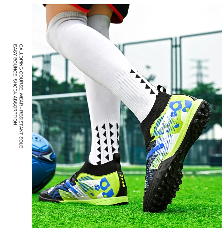 Neue Männer Fußball Schuhe Hochwertige Outdoor Hohe Knöchel Ultraleicht Indoor Fußball Stiefel Nicht-Slip Sport Schuhe Futsal Nicht-Slip – Detail 28
