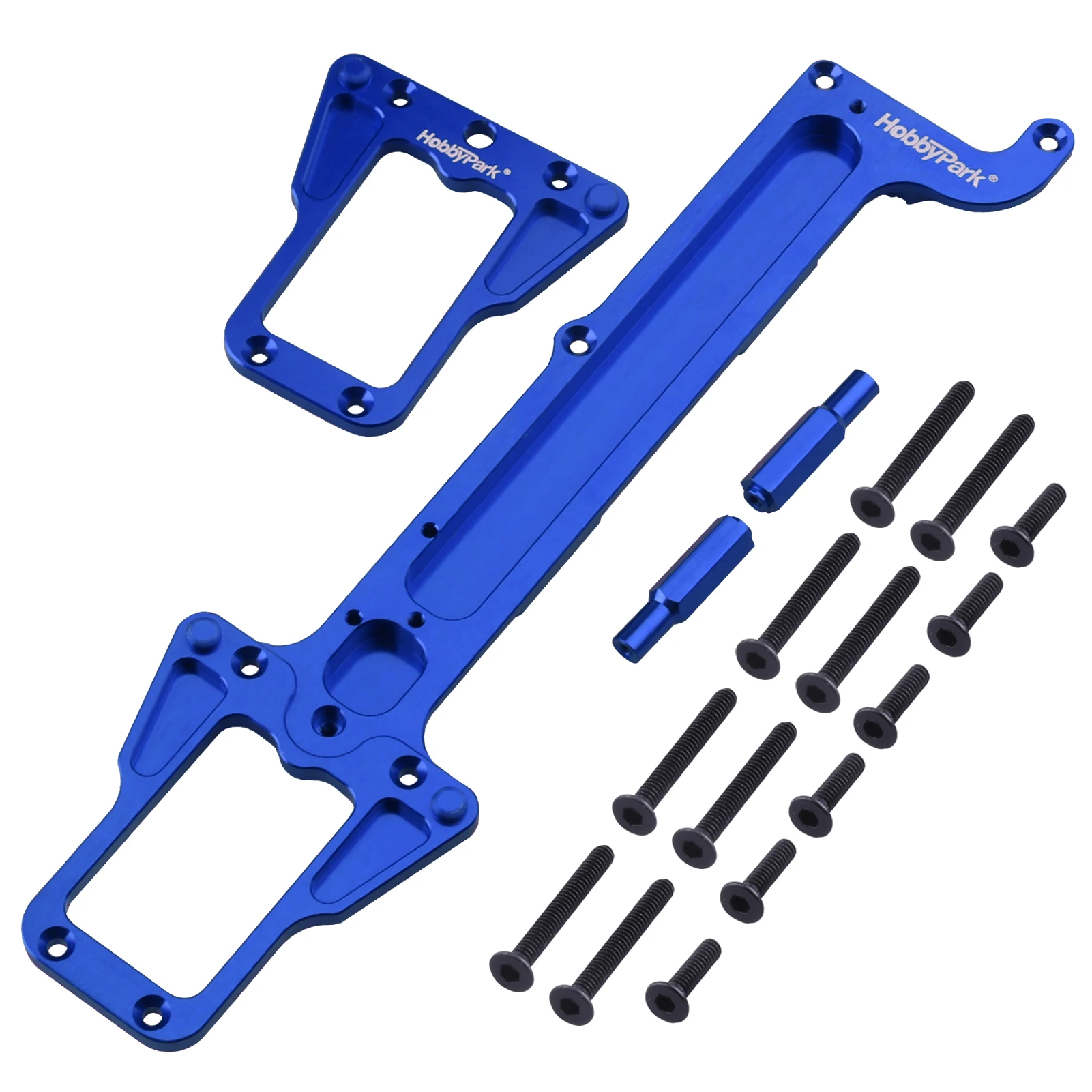 

Алюминиевая верхняя пластина шасси HobbyPark для запасных частей для радиоуправляемого радиоуправляемого автомобиля Traxxas 1/18 LaTrax Teton (темно-синий)