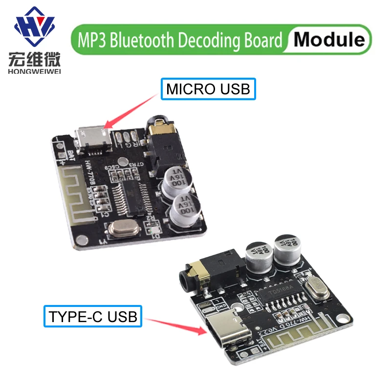 Mini Bluetooth-compatible Decoder Board Audio Receiver BT5.0 PRO MP3 Lossless Player Wireless Stereo Music Amplifier Module