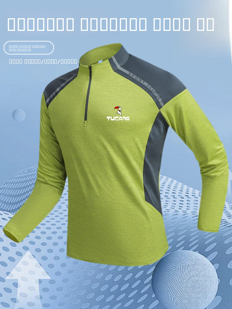 

Men's Long Sve Running T-irt Qui Dry Fitn Sportswear Breathable Comfortable Polyester Fiber T-irt for Climbing An...