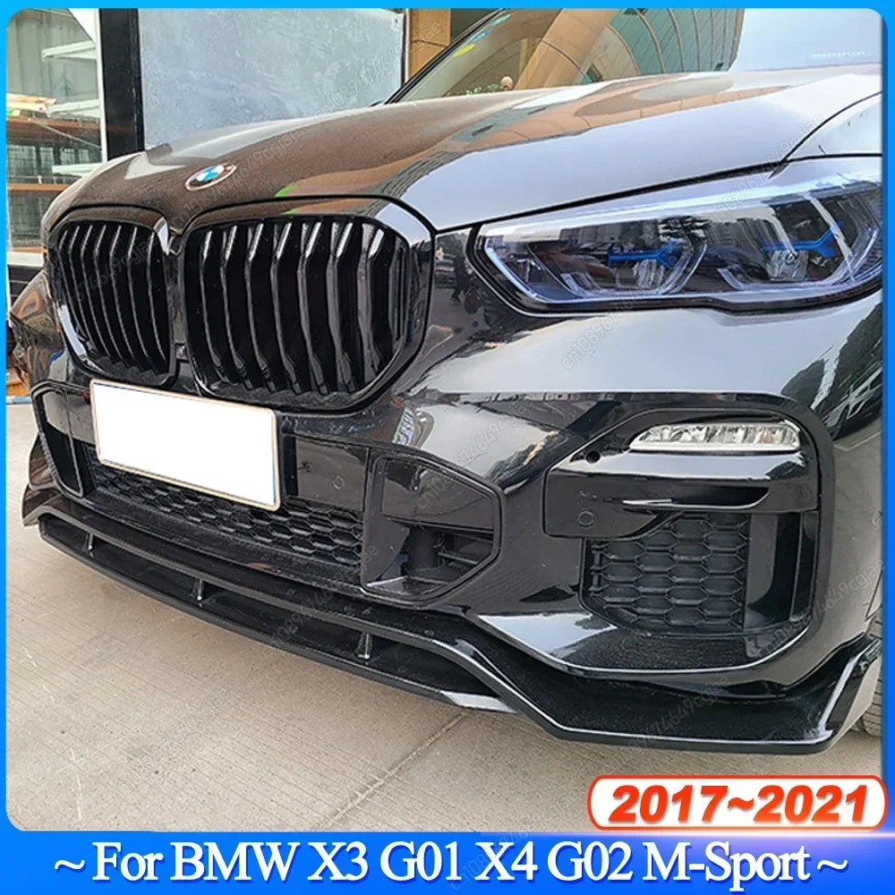 

For BMW X3 G01 X4 G02 M40i M40d M-Sport 2017-2021 Front Bumper Lip Spoiler Splitter Diffuser Deflector ABS Bodykits Tuning