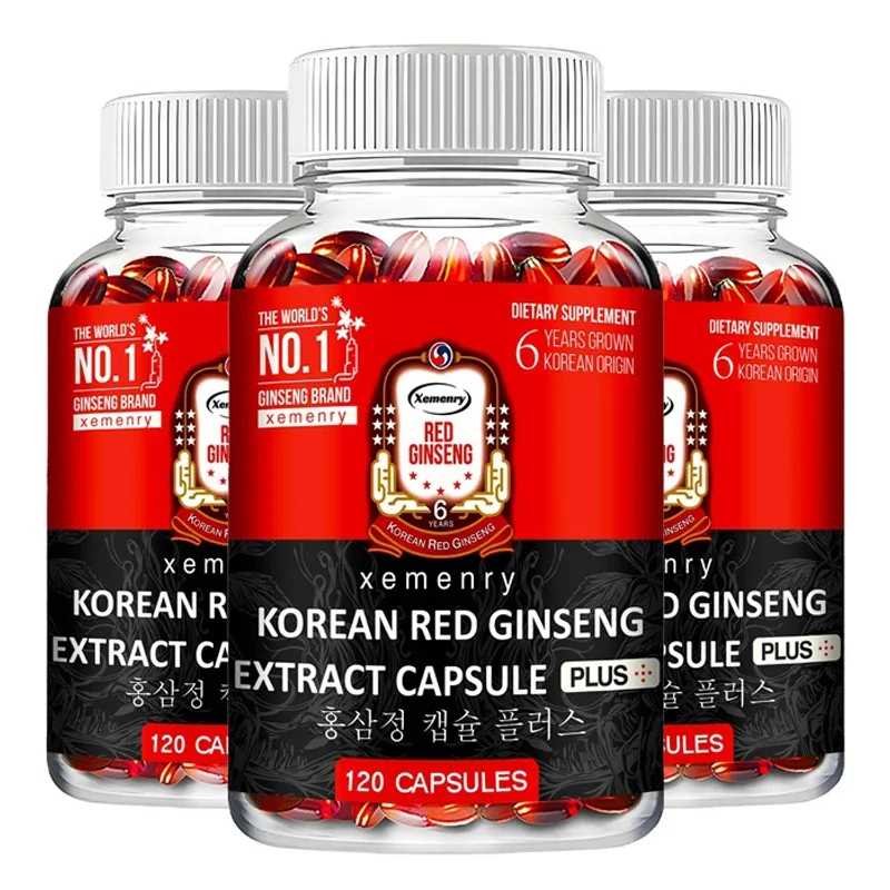 

Korean Red Ginseng Extract Capsules - Supports The Immune System, Boosts Energy, Improves Mental Focus, Concentration and Focus