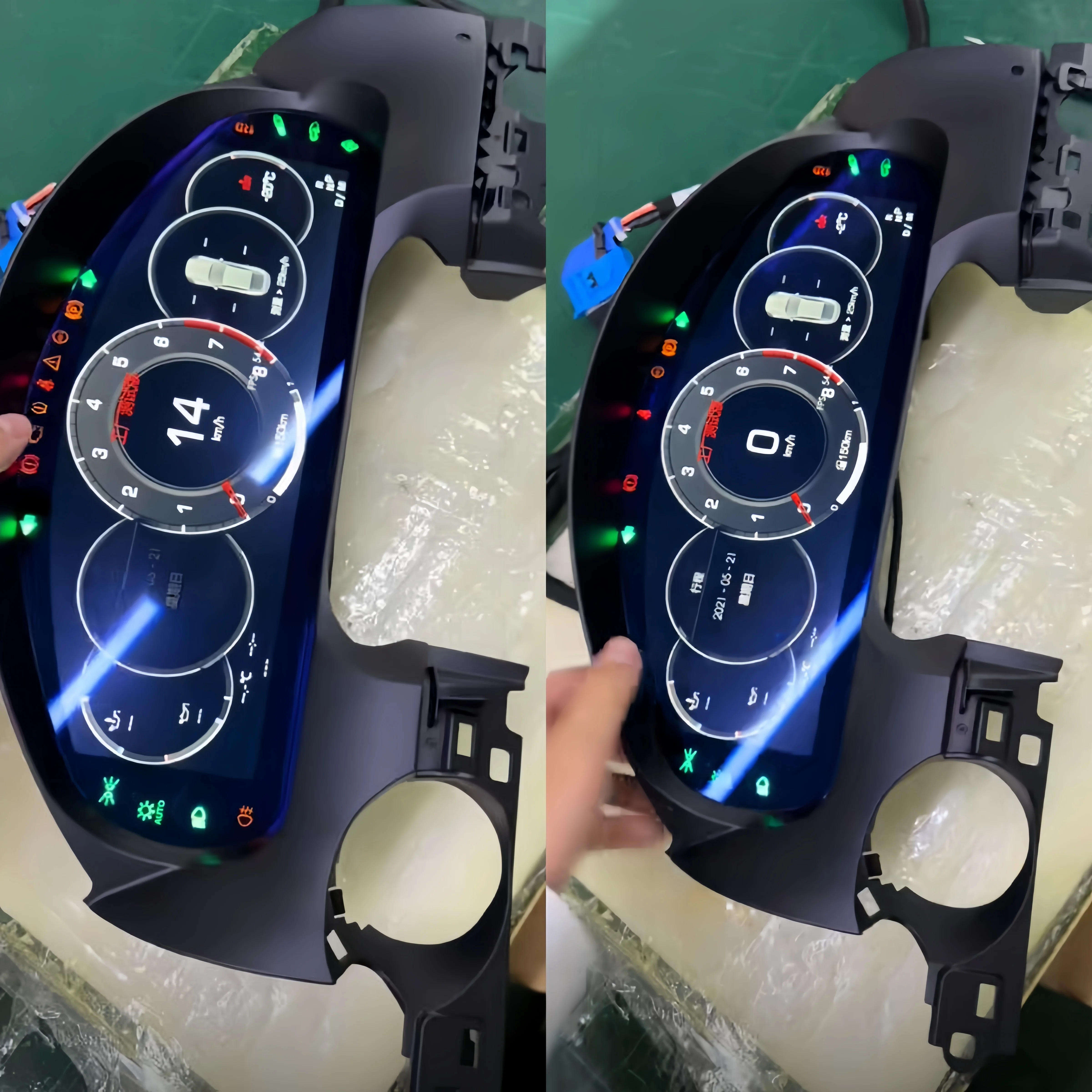 666 LCD Digital Dashboard Automotive Speedometer Car LCD For Porsche Cayenne 2010-2017 Dashboard Meter Support Steering Wheel