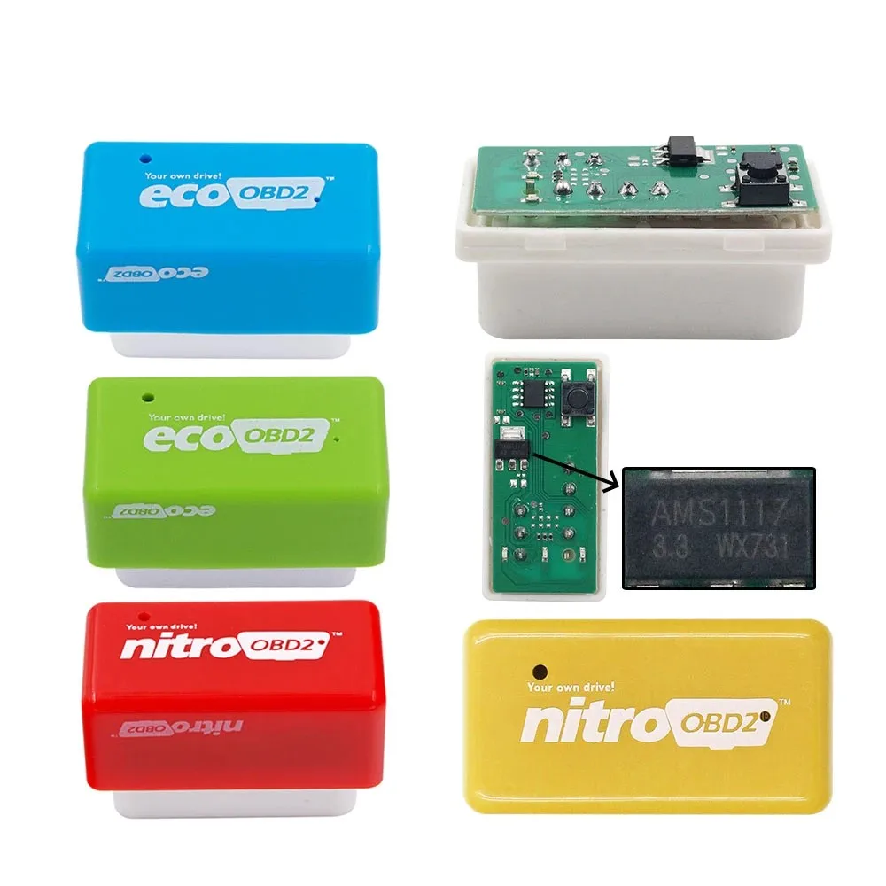 Nitro obd2 ecoobd2 15% de combustível, economiza mais chip de energia, caixa de ajuste, driver, economia de mais energia, ferramenta de diagnóstico de carro, acessórios