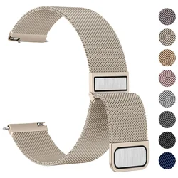 Milanese loop band for Samsung Galaxy Watch 7-FE-6-5-4-Classic 20mm 22mm Metal magnetic bracelet Huawei watch GT 5-4-3-2 strap