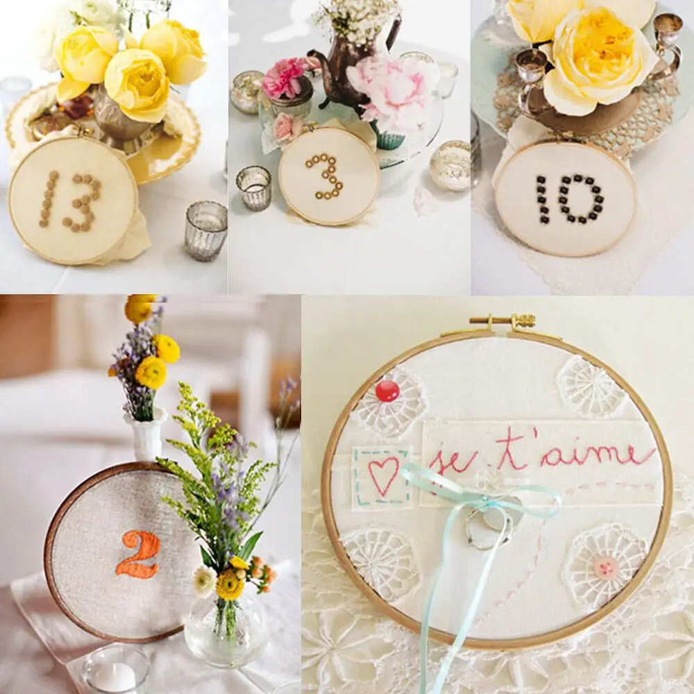 New Bamboo Diy Cross Stitch Frame Embroidery Hoop Round Loop Sewing Tools