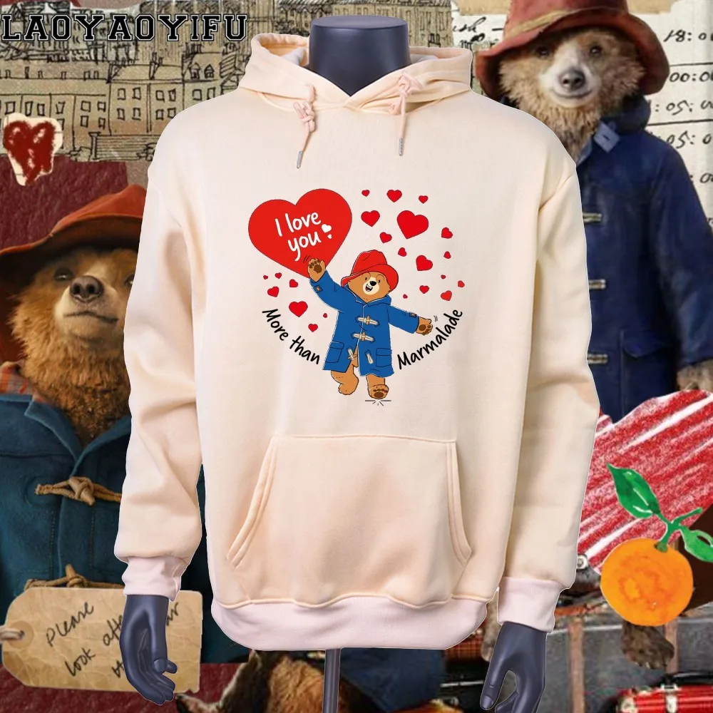 

Please Lookafterthis Bear Thank You Cartoon Paddington Bear in London Graphic Unisex Hoodie Women Casual Everyday Women Clothing