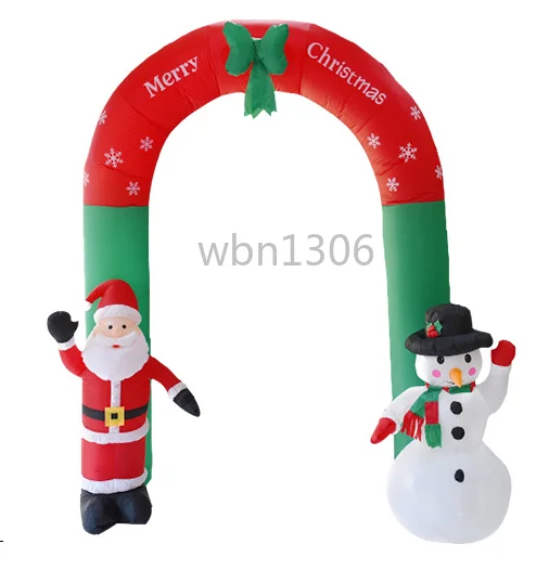 Inflatable Christmas 2.4m Arch Santa Snowman, Christmas Garden Decoration