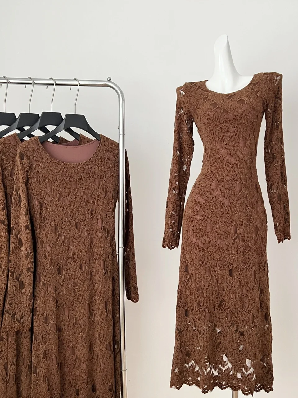 الرجعية Sle الدانتيل الربط طويل Sve الدكتور التخسيس Faionable الخريف الشتاء وصول جديد Ele كل مباراة ألياف البوليستر