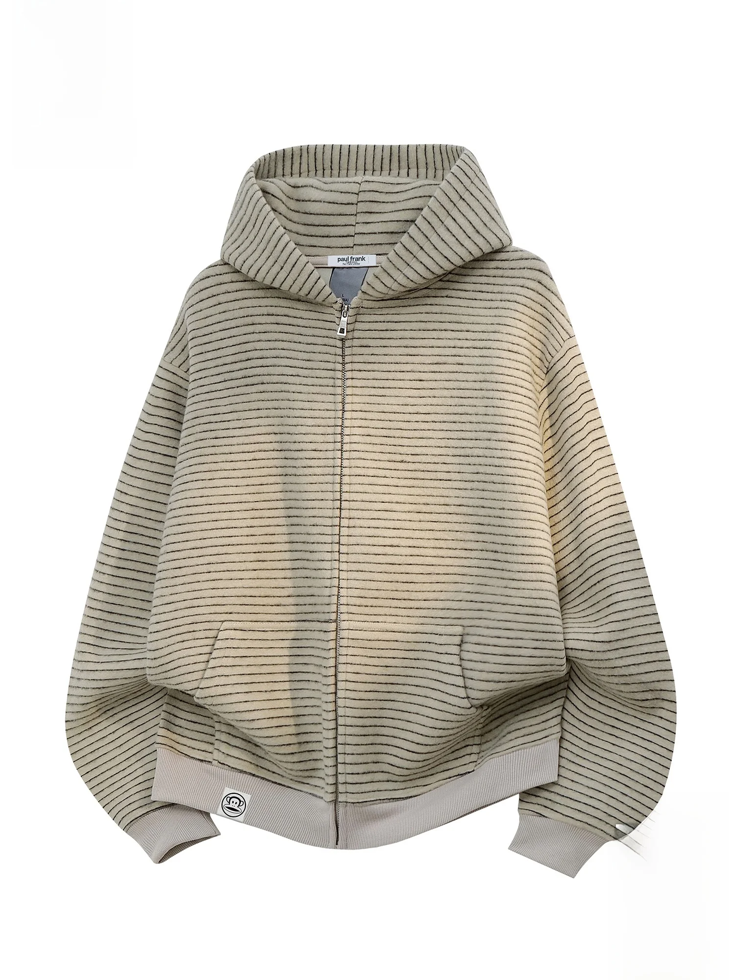 

PaulFrank Monkey Hooded Open Cardigan Sweatirt Men's Winter New Loose Versatile Casual Outerwear Striped Comfortable Zipper...