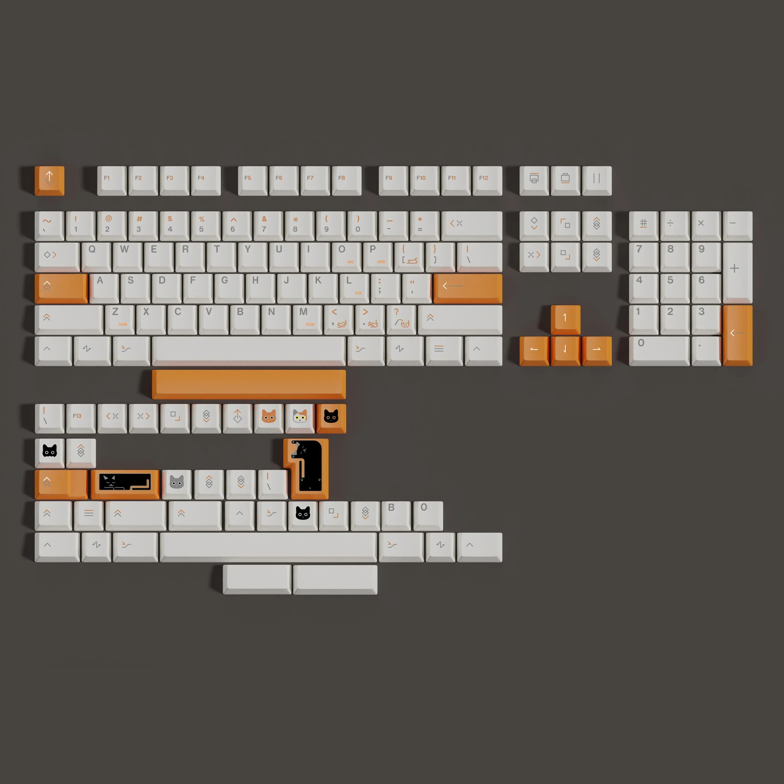 Customized keyboard pbt sublimation original height keycap split space