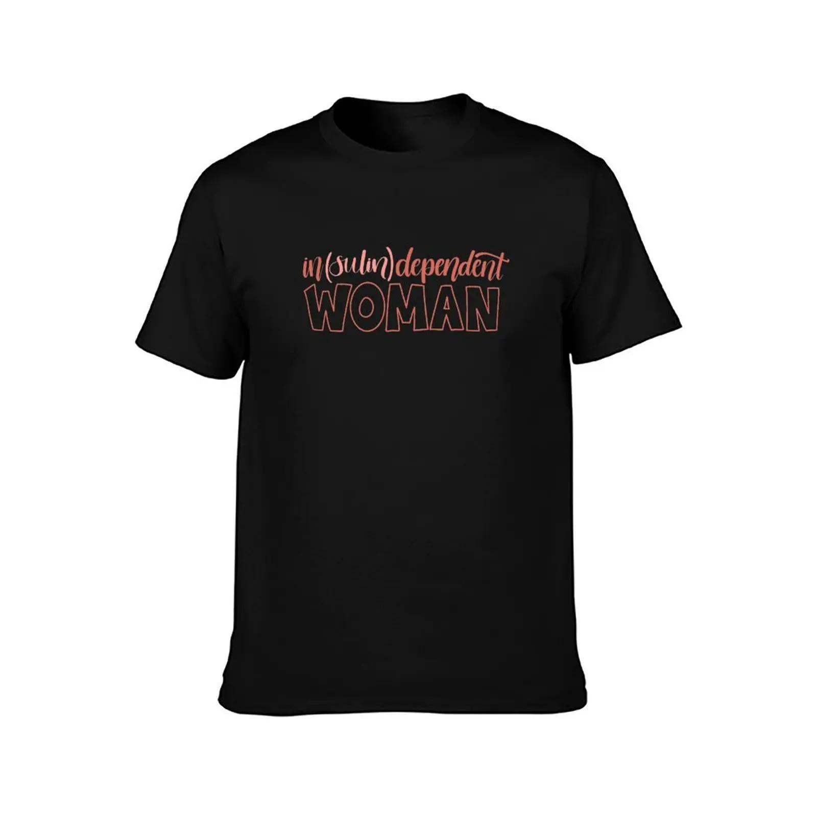 In(sulin)dependent Woman T-Shirt, Summer Casual Cotton Tee, Oversized Streetwear Tops, Vintage Graphic Print, Unisex Men Women