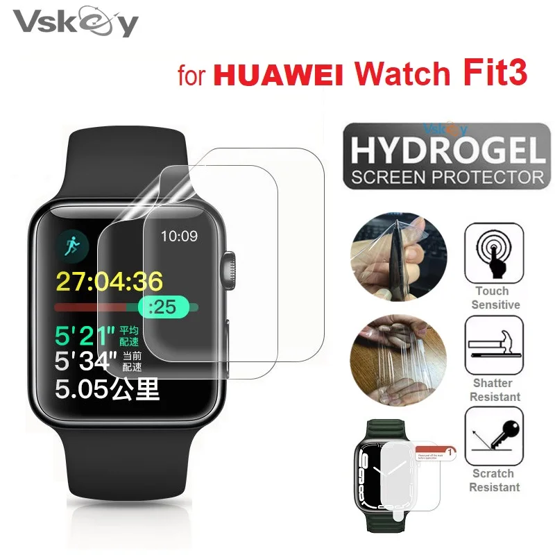 

100PCS TPU Hydrogel Soft Screen Protector for Huawei Watch Fit3 Smartwatch Full Cover PMMA Protective Film