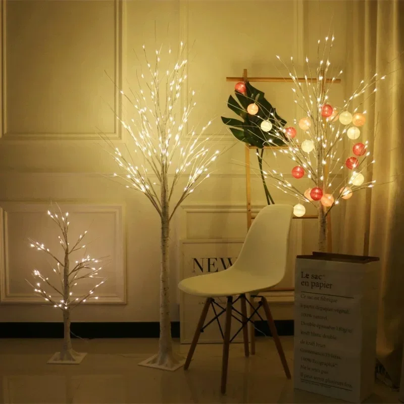 

New Year DIY Decor Christmas Tree Party Gift Christmas Decoration LED Birch Tree Bedroom Light for Landscape Luminous Decoration