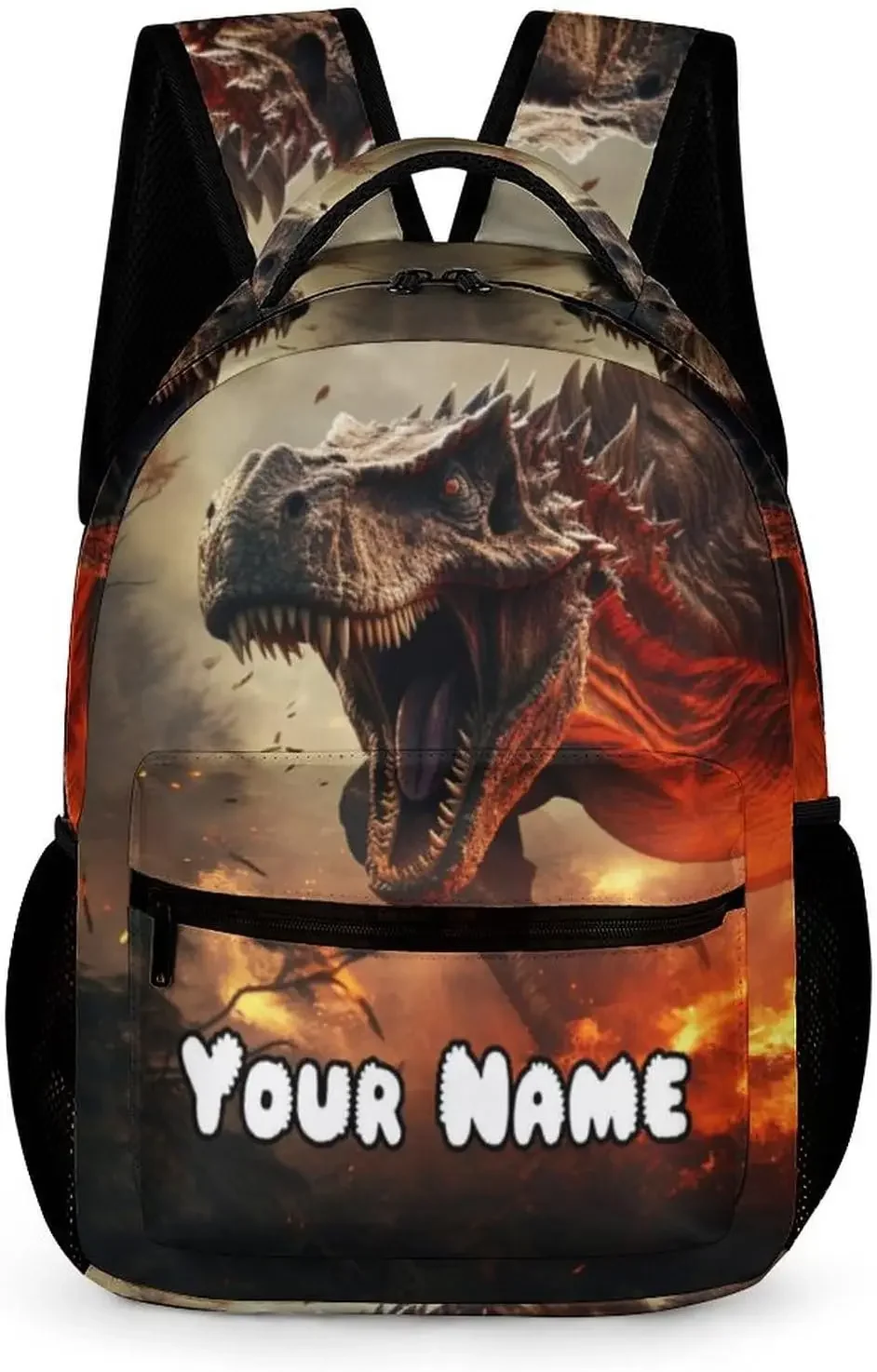 Dinosaur Backpack for Kids Girls Boys School, 16 Inches Cute Jurassic Dinosaurs Theme Bookbag, Adjustable, Lightweight, Large Ca