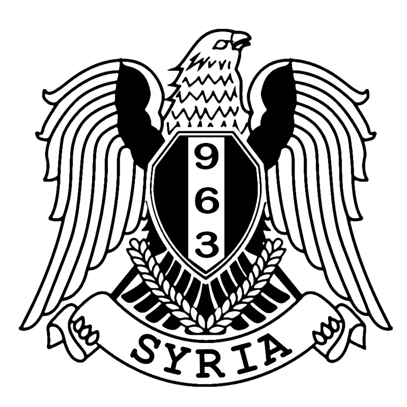 

Vinyl Decal Coat of Arms of Syria 963 Sticker Waterproof Accessories on Bumper Rear Window Laptop