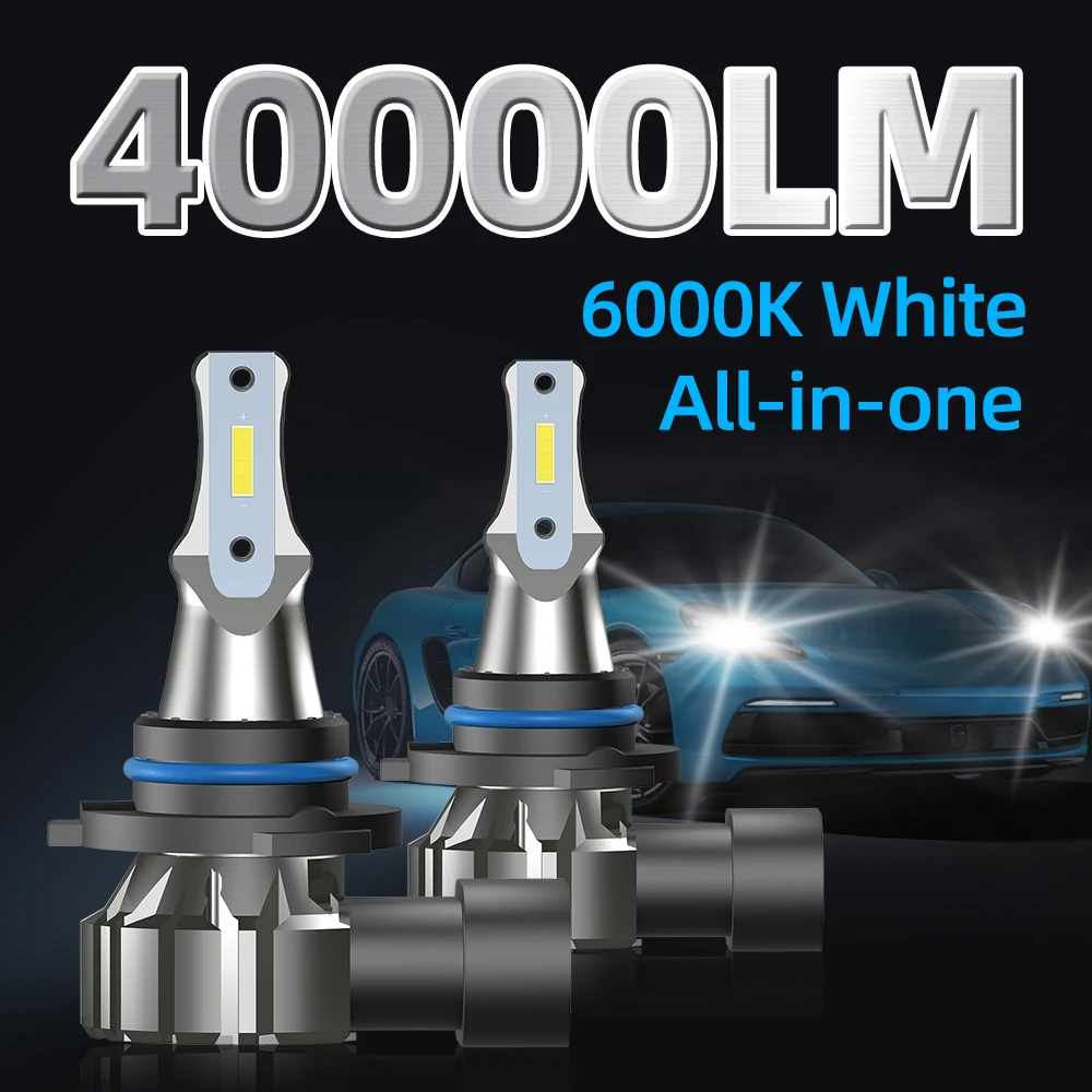 

H7 LED Headlight H4 H11 9005 9006 H1 HB4 HB3 for Car 130W 40000LM Auto Headlamps White 6000K Bulbs 12V Lamps 2pcs Vehicle Lights