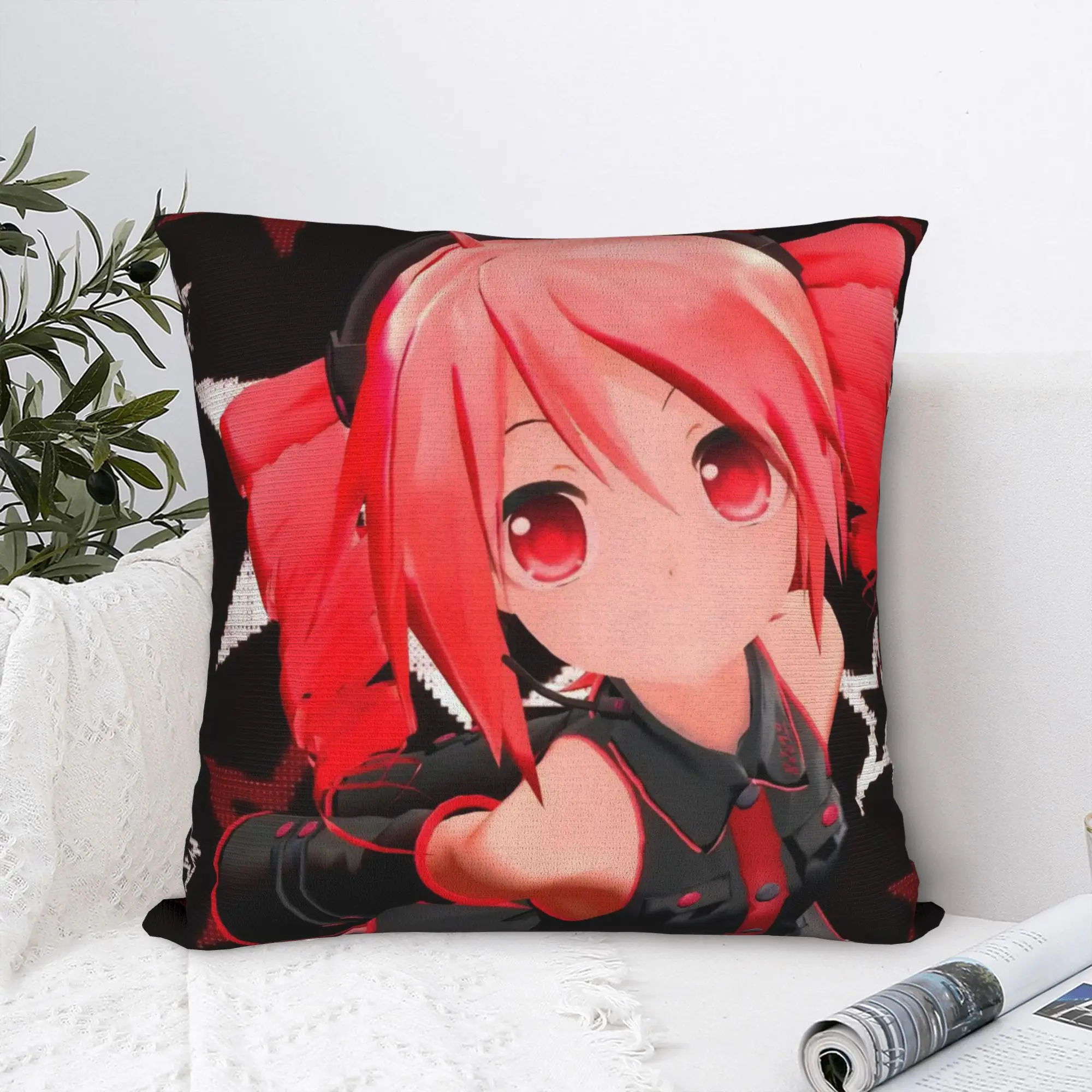 Kasane Teto Square Pillow Case Anime Vtuber Cushion Covers Awesome Polyester Decor Pillowcover for Sofa 18