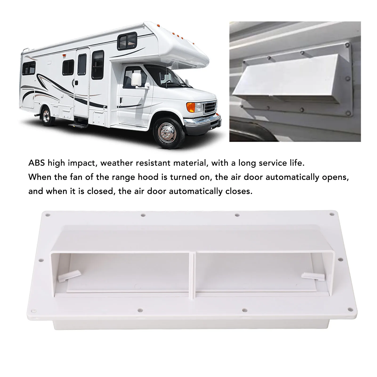 Osłona wentylacyjna ABS, automatyczna osłona wentylacyjna zabezpieczająca przed wiatrem, zamykana osłona wentylacyjna do kampera/domu