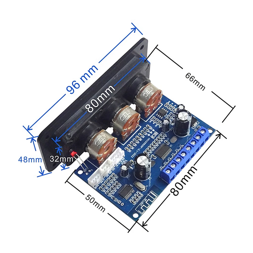 AIYIMA-Amplificador DE POTENCIA DE Subwoofer, 2x25W + 50W, 2,1 canales, Bluetooth 5,0, Amplificador de sonido para el hogar