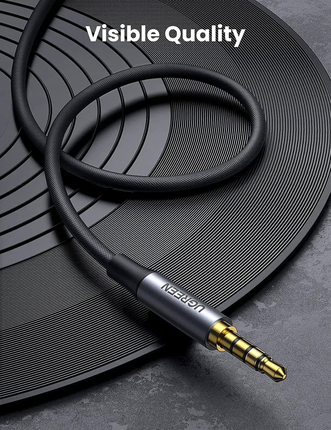 UGREEN 3.5mm Audio Cable Nylon Braided Aux Cord Male to Male Stereo Hi-Fi Sound Cable