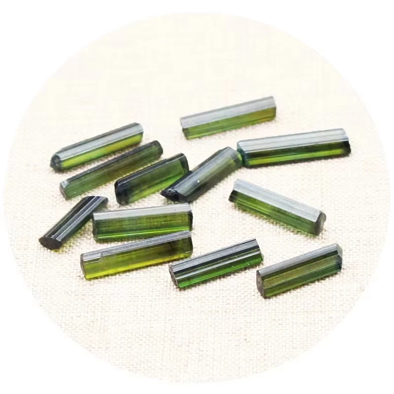 Natural Raw ore  Green Tourmaline  Crystal Lapidary Specimen