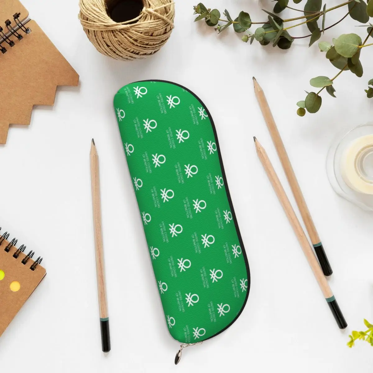 يونايتد كولورز أوف بينيتون مقلمة حامل قلم تخزين القرطاسية لوازم تخزين كبيرة صندوق القلم حقيبة أقلام رصاص لصبي فتاة هدية