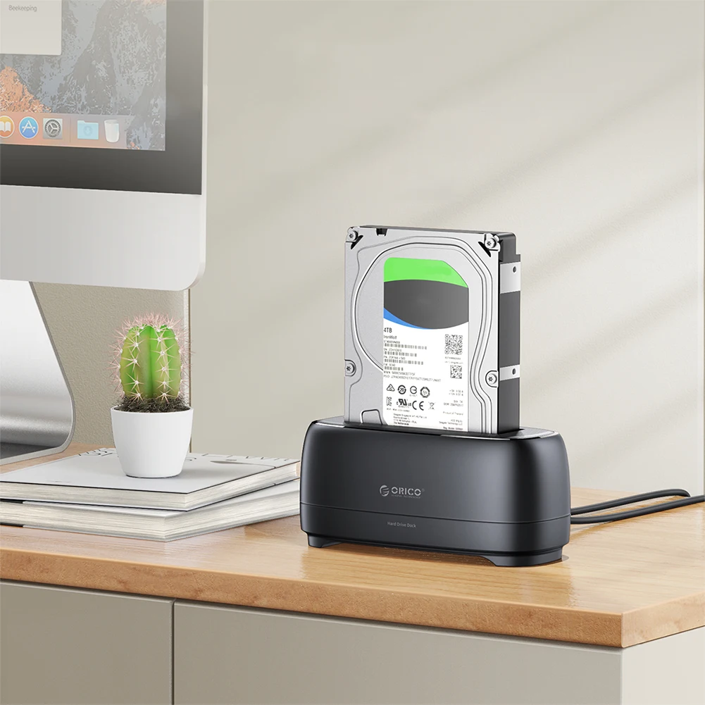 Stasiun Dok Hard Drive eksternal, stasiun Dok 5Gbps HDD hingga 18TB 12V catu adaptor daya untuk 2.5/3.5 inci SATA SSD & HDD