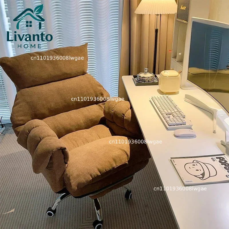 

Comfortable Long-term Sofa Chair, Gaming Chair, Bedroom Desk Chair, Home Study Office Stool, Soft and Comfortable