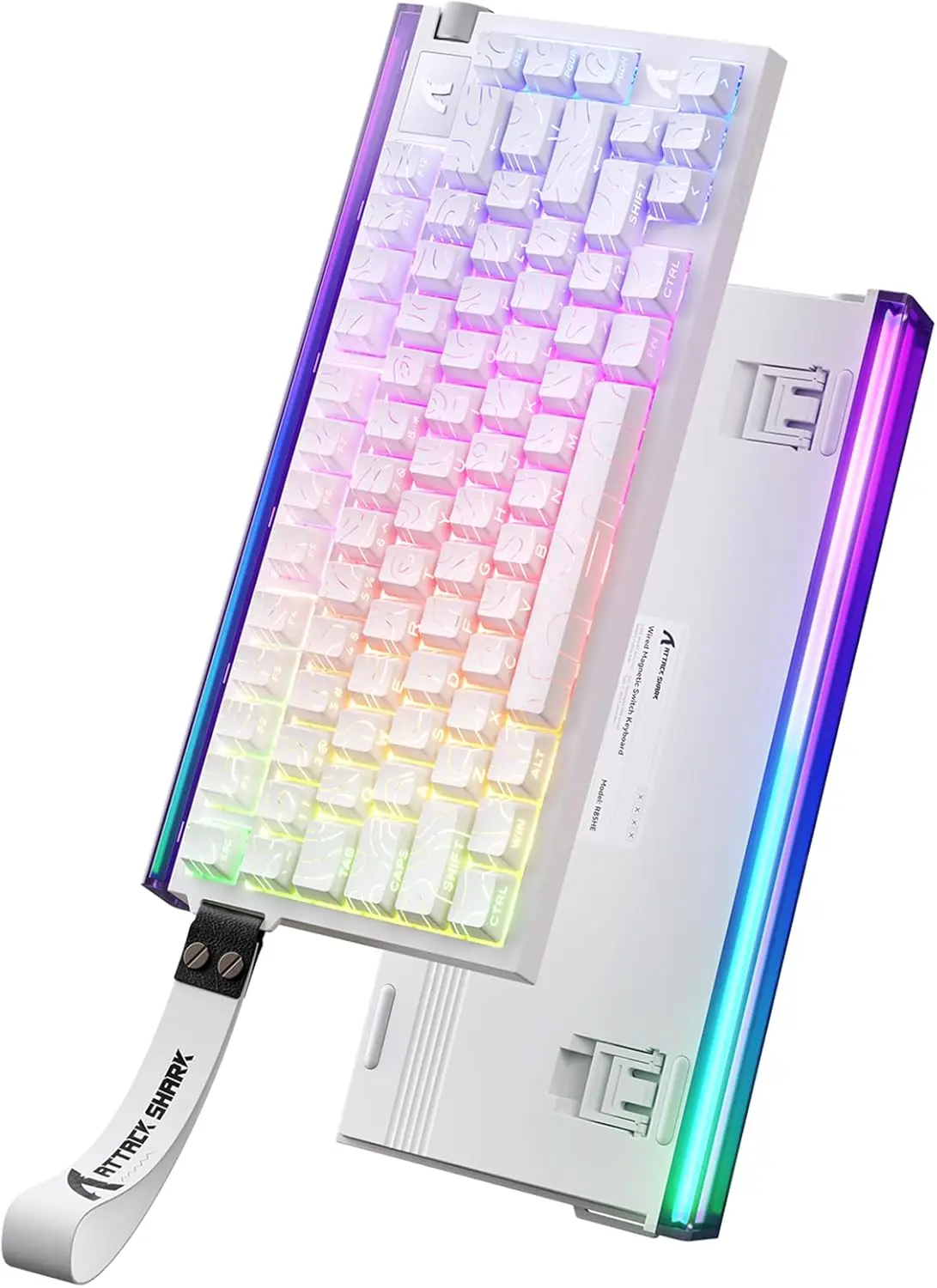 ATTACK SHARK R85 HE Wired Rapid Trigger Mechanical RGB Gaming Keyboard 8KHz Polling Rate,0.005mm RT Accuracy,0.08MS Latency