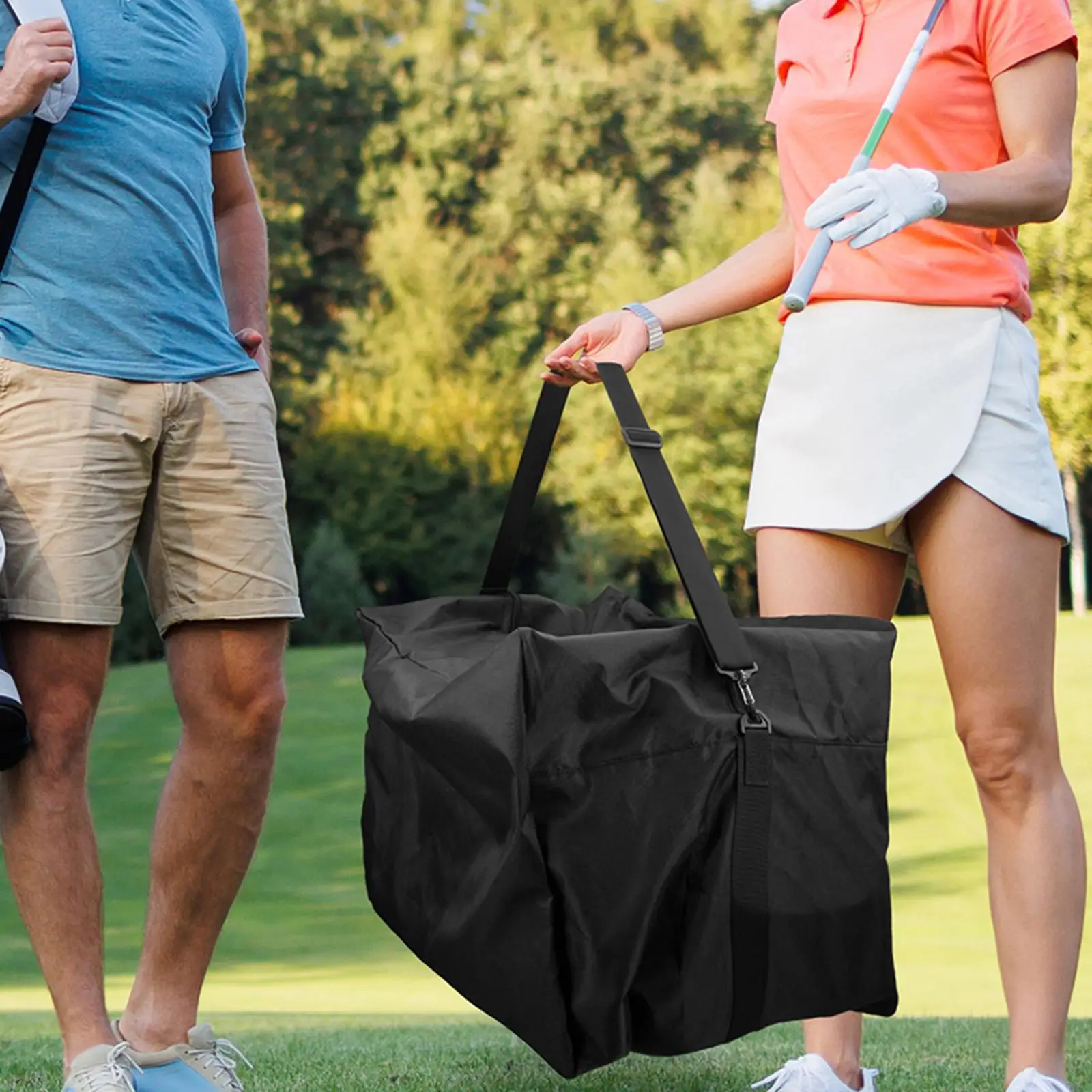 

Вместительная складная сумка-органайзер из ткани Оксфорд для гольф-аксессуаров и тележки для гольфа