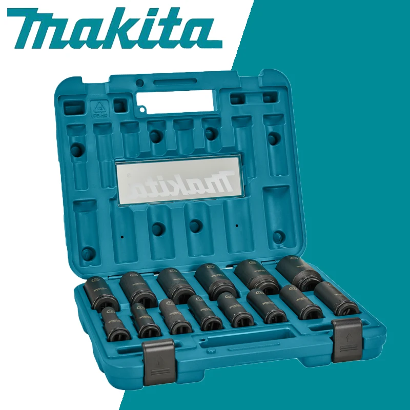 Imagem -02 - Makita-original Socket Spanner Grupo Cromo Molibdênio Material Durável Ferramenta Acessórios 14 Pcs E16586 Pol