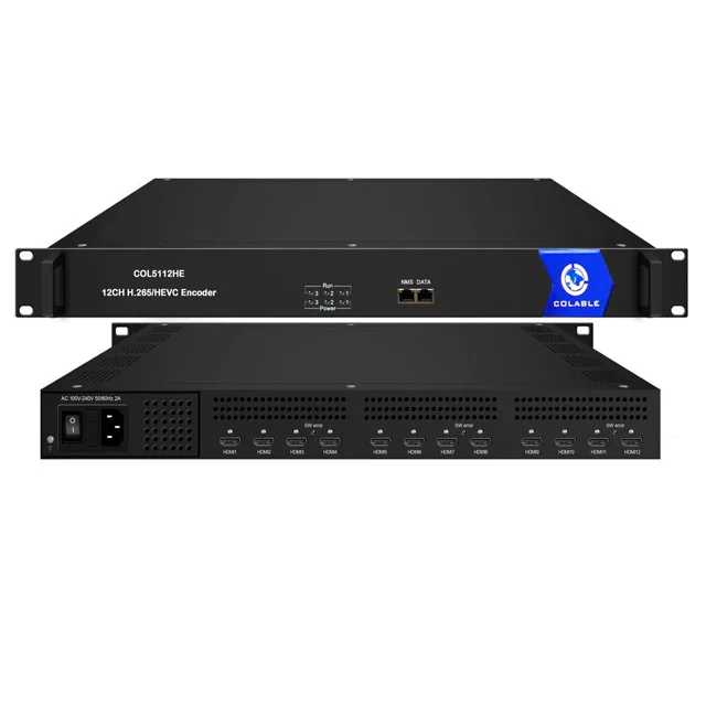 

Radio & TV Broadcasting Equipment 8Channels H265 hevc video ip streaming hardware encoders COL5112HE